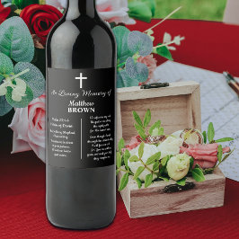 Rótulo De Garrafa De Cerveja Celebration Of Life Bible Verse Funeral