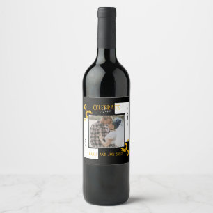 Rótulo De Garrafa De Cerveja Celebre o amor dos girassóis ouro