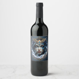 Rótulo De Garrafa De Cerveja Celestia – Guardiã do Céu Infinito.