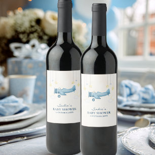 Rótulo De Garrafa De Cerveja Chá de Bebê de Avião Bebê Menino Caprichoso Obriga