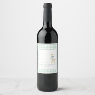 Rótulo De Garrafa De Cerveja Chá de Bebê do Ganso Elegante