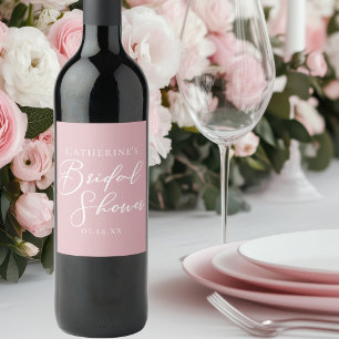Rótulo De Garrafa De Cerveja Chá de Bebê Rosa Empoeirado Personalizado