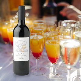 Rótulo De Garrafa De Cerveja Chá de fraldas de Elefante para Bebês Moderno