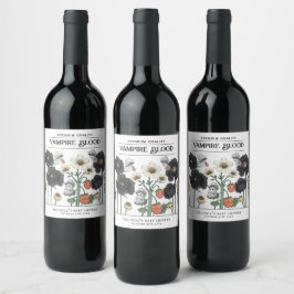 Rótulo De Garrafa De Cerveja Chá de fraldas de Halloween do Sangue, um Vampiro 