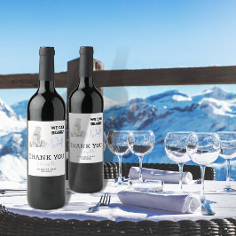 Rótulo De Garrafa De Cerveja Chá de fraldas de inverno Polar Bear Blue Boy Espe