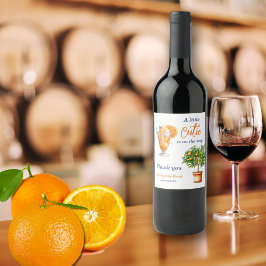 Rótulo De Garrafa De Cerveja Chá de fraldas Sorvete de Verão de Cutie Orange Ci