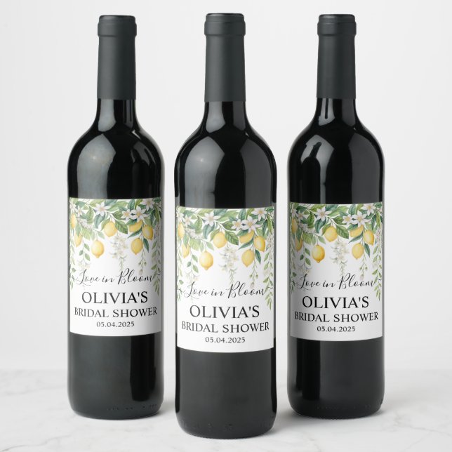 Rótulo De Garrafa De Cerveja Chá de Noiva Flor de Limão (Garrafas)