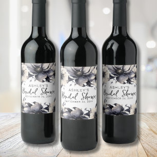 Rótulo De Garrafa De Cerveja Chá de Noiva Floral Elegante