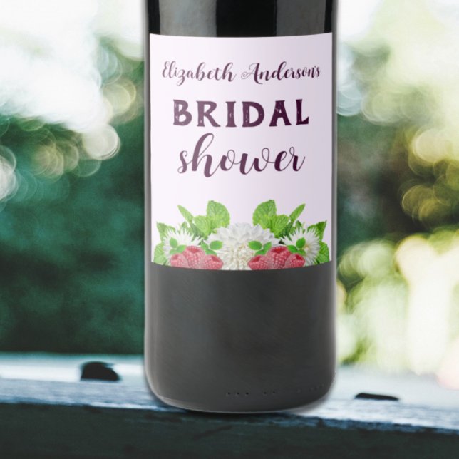 Rótulo De Garrafa De Cerveja Chá de Noiva Jardim Dahlia (Criador carregado)