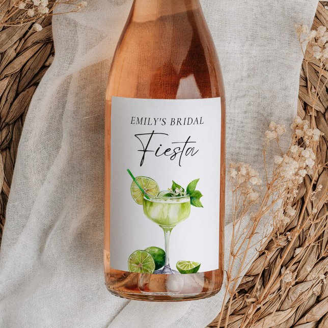 Rótulo De Garrafa De Cerveja Chá de Noiva Margarita Fiesta Mexicana (Criador carregado)