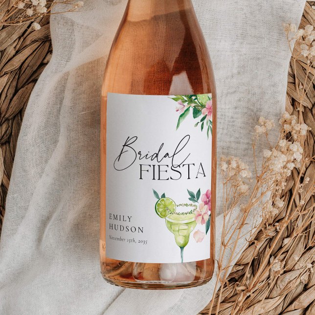 Rótulo De Garrafa De Cerveja Chá de Noiva Margarita Fiesta Mexicana (Criador carregado)