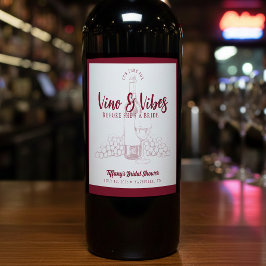 Rótulo De Garrafa De Cerveja Chá de Noiva Vino & Vibes