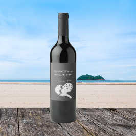 Rótulo De Garrafa De Cerveja Chá de Panela de Noiva para Amantes de Pickleball 