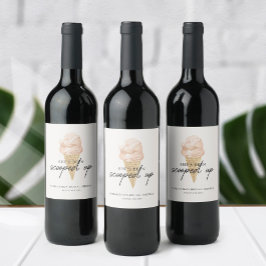 Rótulo De Garrafa De Cerveja Chá de panela de Sorvete de Aquarela Chic Scoopup