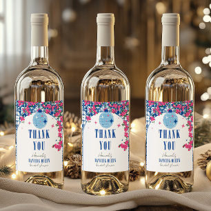 Rótulo De Garrafa De Cerveja Chá de panela musical Santorini Bougainvillea