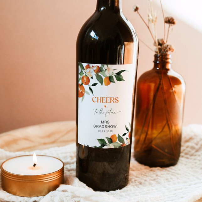 Rótulo De Garrafa De Cerveja Chá de panela principal do tema dos citros (Criador carregado)