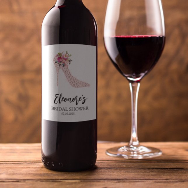 Rótulo De Garrafa De Cerveja Chá de panela Rosa de Alto Curso (Criador carregado)