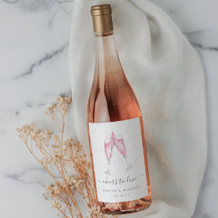 Rótulo De Garrafa De Cerveja Champagne cor-de-rosa "elogios ao amor"