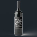 Rótulo De Garrafa De Cerveja Chanucá, estou aqui pelos lats judeus<br><div class="desc">Chanucá,  estou aqui para o Feriado Judaico dos Latkes</div>