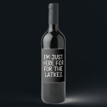 Rótulo De Garrafa De Cerveja Chanucá, estou aqui pelos lats judeus<br><div class="desc">Chanucá,  estou aqui para o Feriado Judaico dos Latkes</div>