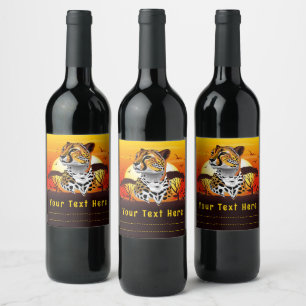 Rótulo De Garrafa De Cerveja Cheetah African Feline Wild Animal