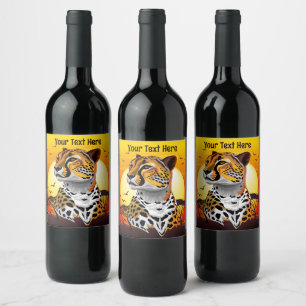 Rótulo De Garrafa De Cerveja Cheetah African Feline Wild Animal