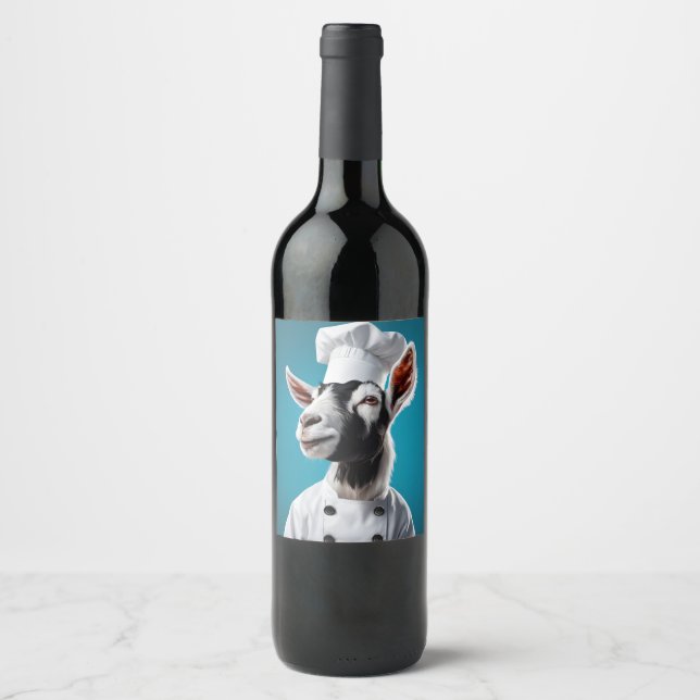 Rótulo De Garrafa De Cerveja Chef Cabra (Frente)