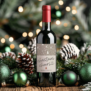 Rótulo De Garrafa De Cerveja Cheiro de Natal Moderno Caligrafia Personalizada