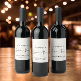 Rótulo De Garrafa De Cerveja Chic Felizmente Depois Do Casamento Com Creme