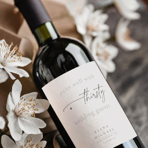 Rótulo De Garrafa De Cerveja Chic Neutrals Wedding Humor Powder ID1020