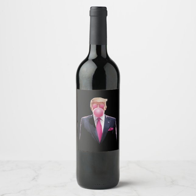 Rótulo De Garrafa De Cerveja Chiclete Trump (Frente)