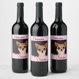 Rótulo De Garrafa De Cerveja Chihuahua Bling