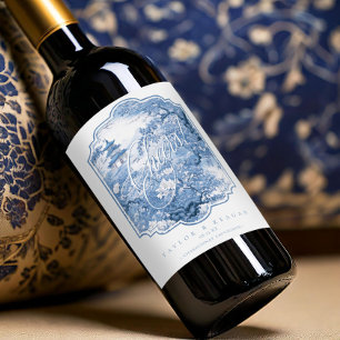 Rótulo De Garrafa De Cerveja Chinoiserie Wedding Pattern Cheers ID1094