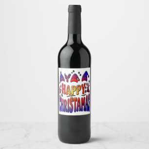 Rótulo De Garrafa De Cerveja christamas felizes