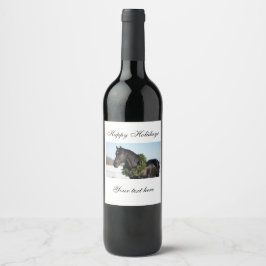 Rótulo De Garrafa De Cerveja Christmas Wine Bottle Label
