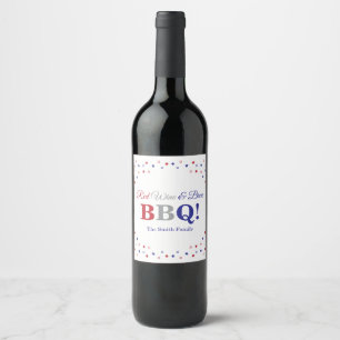 Rótulo De Garrafa De Cerveja CHURRASCO do vinho tinto & da fermentação