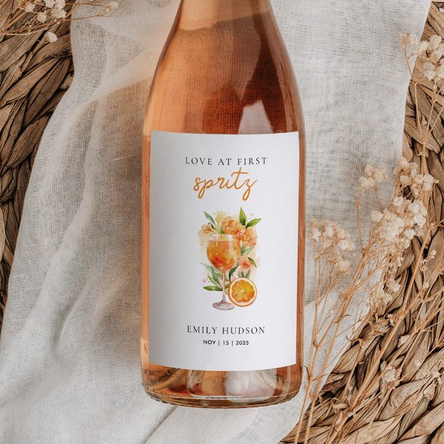 Rótulo De Garrafa De Cerveja Chuva de Amor no Primeiro Spritz (Criador carregado)