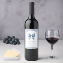 Chuva de Arroz Arco Branco com Laço Azul Padrão Fl