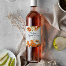 Chuva de Noiva Floral de Jardim Laranja Branco Rús