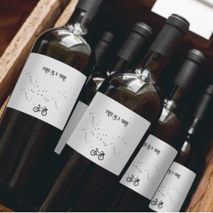 Rótulo De Garrafa De Cerveja Ciclismo da vida, livre como um pássaro personaliz