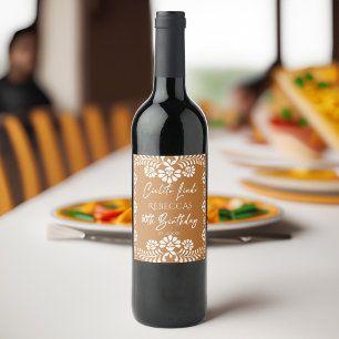 Rótulo De Garrafa De Cerveja Cielito lindo terracotta mexicano 60 anos