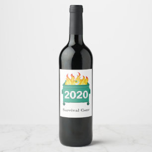 Rótulo De Garrafa De Cerveja Citação engraçada do Dumpster Fire 2020 persona