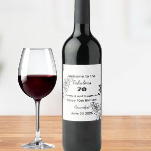 Rótulo De Garrafa De Cerveja Citação engraçada personalizada para 70º aniversár