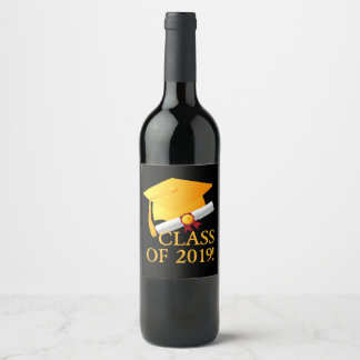 Rótulo De Garrafa De Cerveja Classe De Graduação De 2019! Boné E Rolagem De Dip