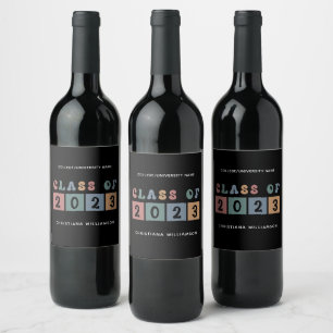 Rótulo De Garrafa De Cerveja Classe Retroativa Personalizada de Graduação 2023