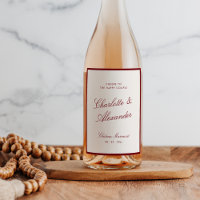 Clássica Caligrafia Velha Casamento Vermelho