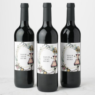 Rótulo De Garrafa De Cerveja Clássico Alice no País das Maravilhas 