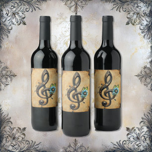 Rótulo De Garrafa De Cerveja Clef mecânica