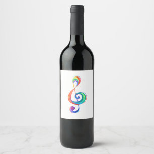 Rótulo De Garrafa De Cerveja Clef (trecho de arco-íris)