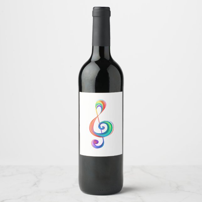 Rótulo De Garrafa De Cerveja Clef (trecho de arco-íris) (Frente)